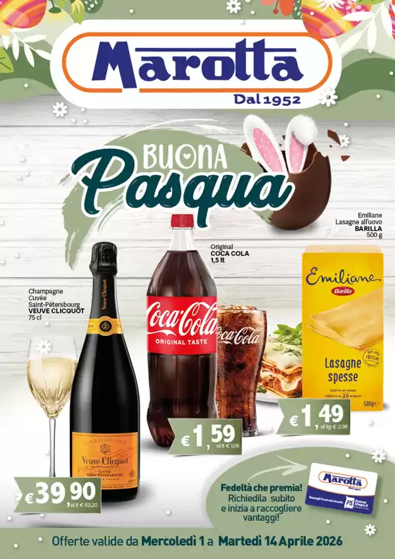 Volantino Marotta a Stilo | Buona Pasqua | 2026-04-01T00:00:00.000Z - 2026-04-14T00:00:00.000Z