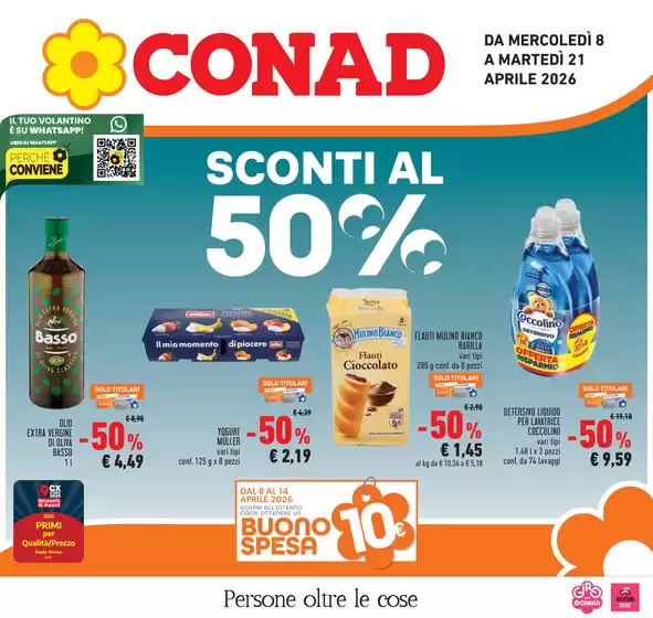 Volantino Conad a Villasanta | Sconti fino al 50% | 2026-04-08T00:00:00.000Z - 2026-04-21T00:00:00.000Z