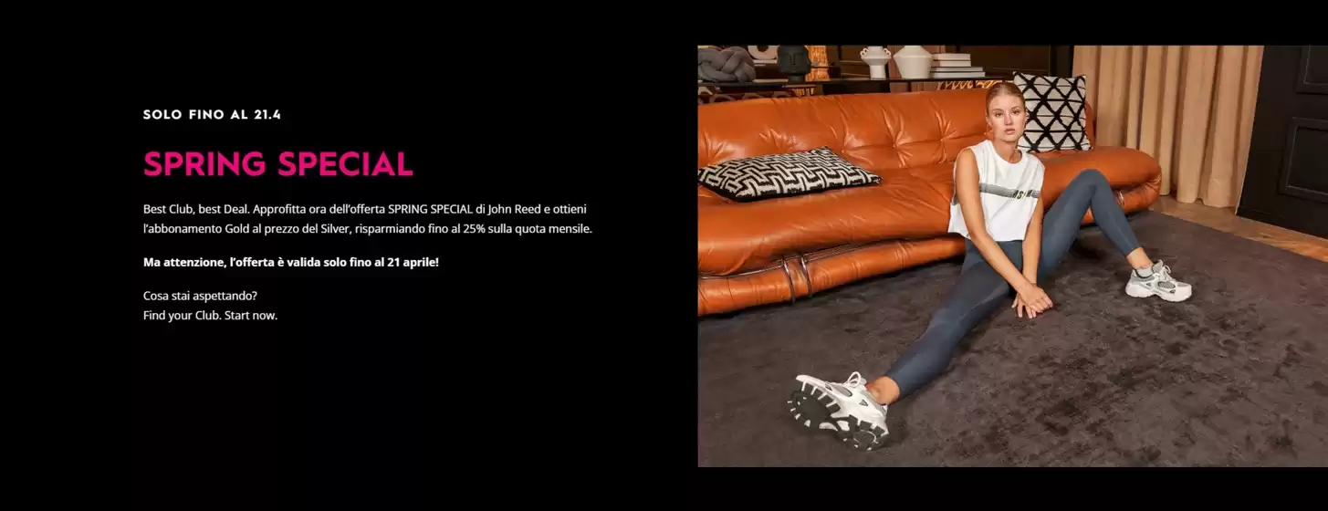 Volantino JOHN REED Fitness a Vicenza | Spring special | 2026-04-01T00:00:00.000Z - 2026-04-21T00:00:00.000Z