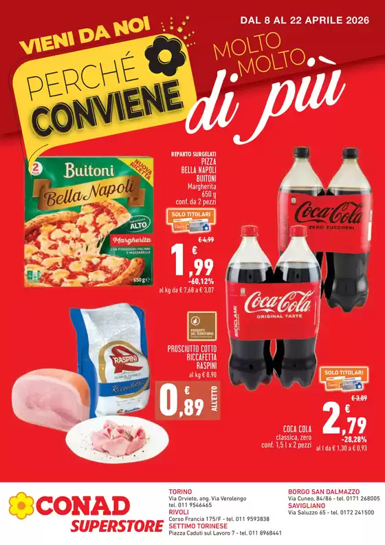 Volantino Conad Superstore a Caluso | Conviene molto molto di più | 2026-04-08T00:00:00.000Z - 2026-04-22T00:00:00.000Z