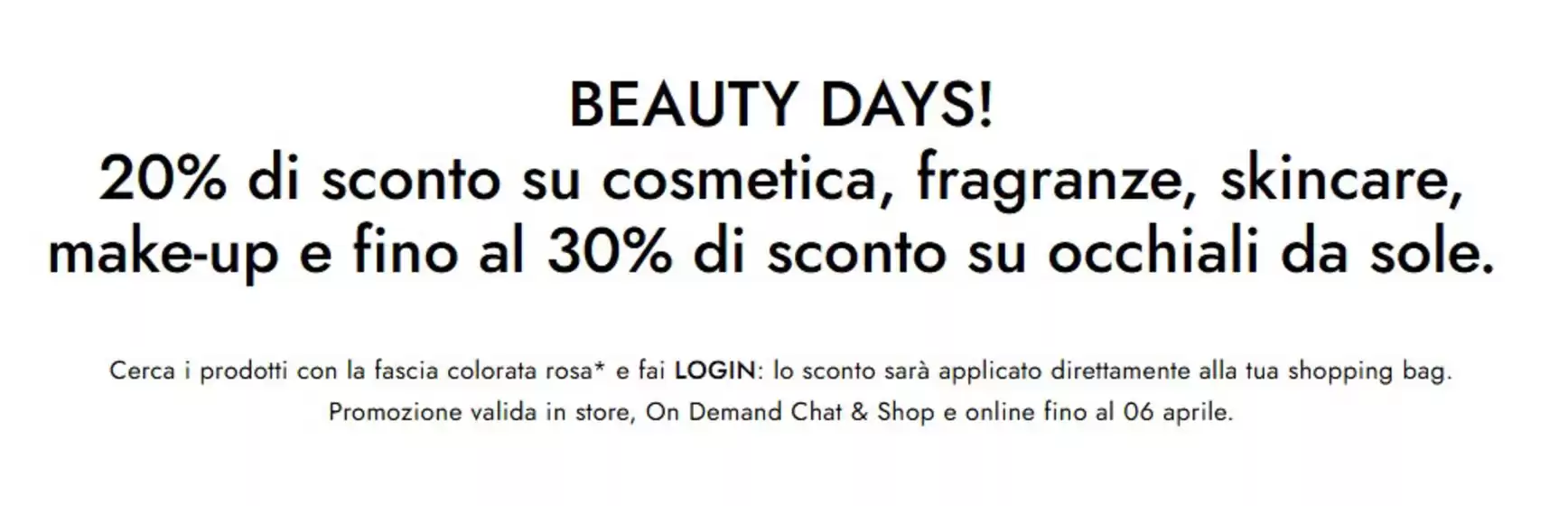 Volantino La Rinascente | Beauty days | 2026-04-01T00:00:00.000Z - 2026-04-06T00:00:00.000Z