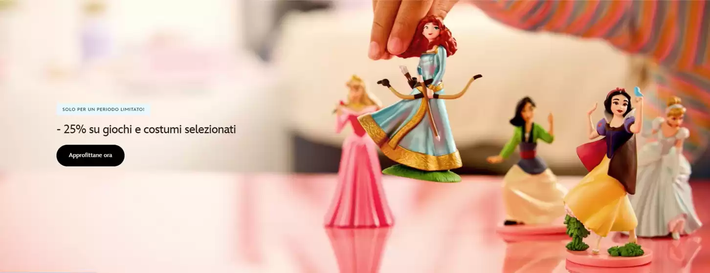 Volantino Disney a Brescia | -25% su giochi e costumi selezionati | 2026-04-01T00:00:00.000Z - 2026-04-15T00:00:00.000Z