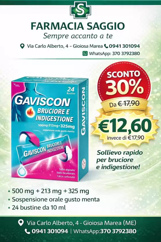 Volantino Farmacia Saggio a Urbino | Sconto 30% | 2026-04-02T00:00:00.000Z - 2026-04-12T00:00:00.000Z