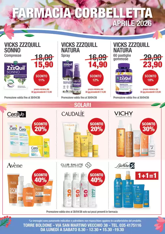 Volantino Farmacia Corbelletta a Urbino | APRILE 2026 | 2026-04-01T00:00:00.000Z - 2026-04-30T00:00:00.000Z