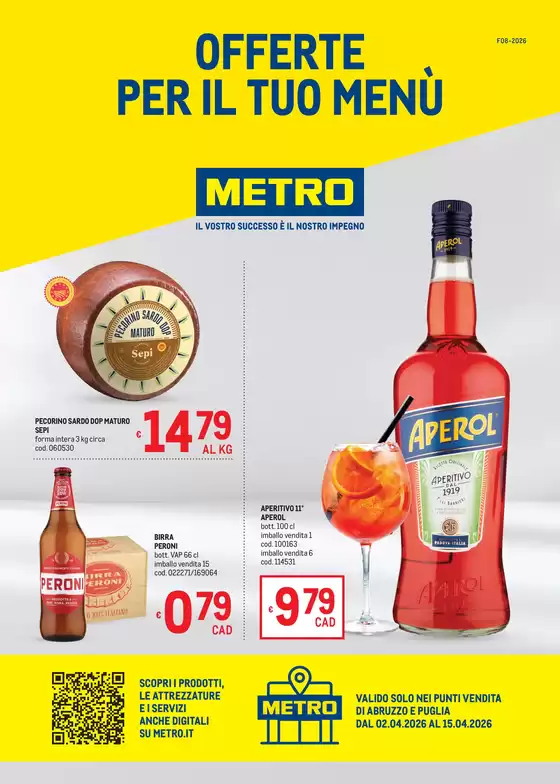 Volantino Metro a Sassari | Offerte per il tuo Menù - AREA 5 | 2026-04-02T00:00:00.000Z - 2026-04-15T00:00:00.000Z