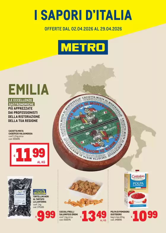 Volantino Metro a Montepaone | Sapori dItalia - EMILIA | 2026-04-02T00:00:00.000Z - 2026-04-29T00:00:00.000Z