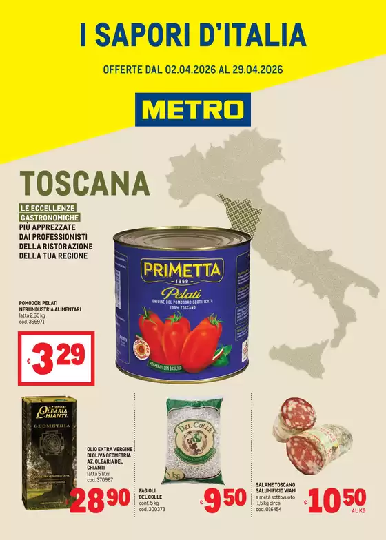 Volantino Metro a Montepaone | Sapori dItalia - TOSCANA | 2026-04-02T00:00:00.000Z - 2026-04-29T00:00:00.000Z