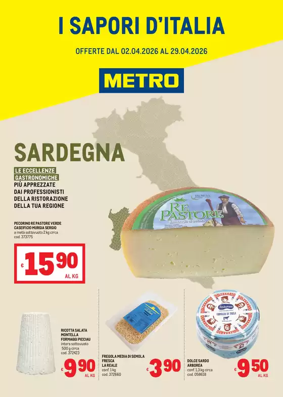 Volantino Metro a Montepaone | Sapori dItalia - SARDEGNA | 2026-04-02T00:00:00.000Z - 2026-04-29T00:00:00.000Z