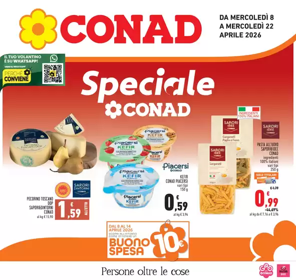 Volantino Conad a Cecina | Speciale Conad | 2026-04-08T00:00:00.000Z - 2026-04-22T00:00:00.000Z