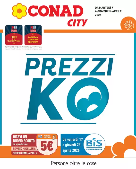 Volantino Conad City | PREZZI KO | 2026-04-07T00:00:00.000Z - 2026-04-16T00:00:00.000Z