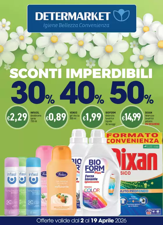 Volantino Determarket a Carezzano | SCONTI IMPERDIBILI | 2026-04-02T00:00:00.000Z - 2026-04-19T00:00:00.000Z
