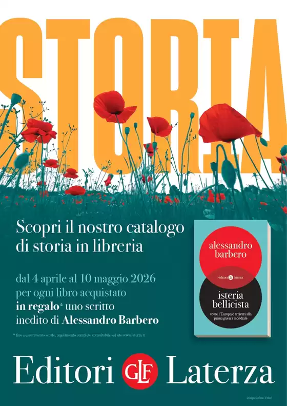 Volantino Ubik | Scopri il nostro catalogo di storia in libreria | 2026-04-04T00:00:00.000Z - 2026-05-10T00:00:00.000Z