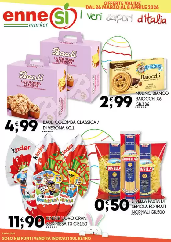 Volantino Ennesi Supermercati | Offerte valide dal 26 marzo al 8 aprile  | 2026-03-26T00:00:00.000Z - 2026-04-08T00:00:00.000Z