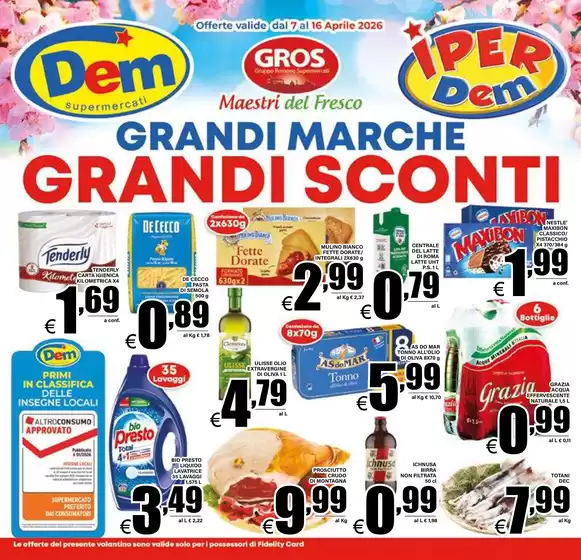 Volantino Dem | Grandi sconti | 2026-04-07T00:00:00.000Z - 2026-04-16T00:00:00.000Z