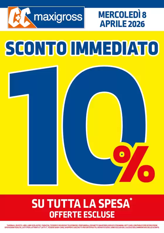 Volantino C+C | Sconto immediato 10% | 2026-04-08T00:00:00.000Z - 2026-04-08T00:00:00.000Z