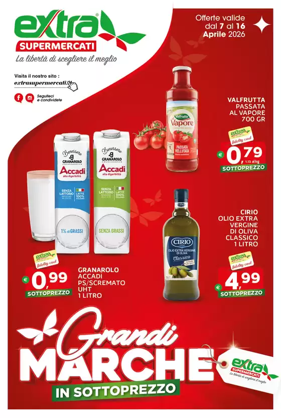 Volantino Extra Supermercati | Grandi marche | 2026-04-07T00:00:00.000Z - 2026-04-16T00:00:00.000Z