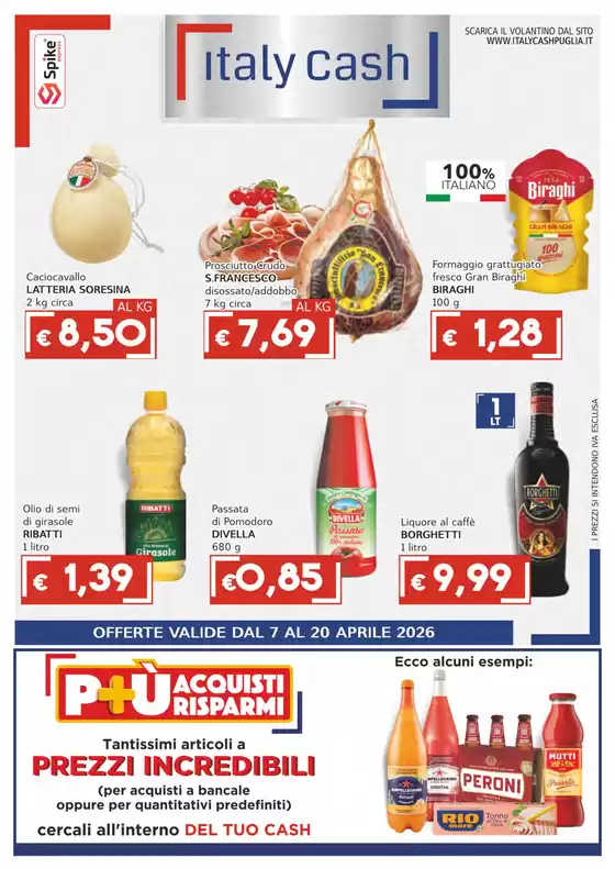 Volantino Italy Cash Puglia | Offerte valide dal 7 al 20 aprile 2026 | 2026-04-07T00:00:00.000Z - 2026-04-20T00:00:00.000Z