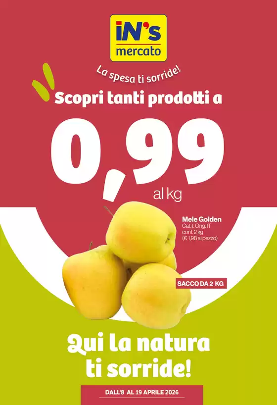 Volantino IN'S | Scopri tanti prodotti a 0,99 | 2026-04-08T00:00:00.000Z - 2026-04-19T00:00:00.000Z