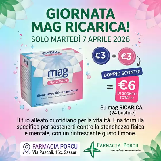 Volantino Farmacia Porcu a Spresiano | Giornata mag ricarica | 2026-04-07T00:00:00.000Z - 2026-04-07T00:00:00.000Z