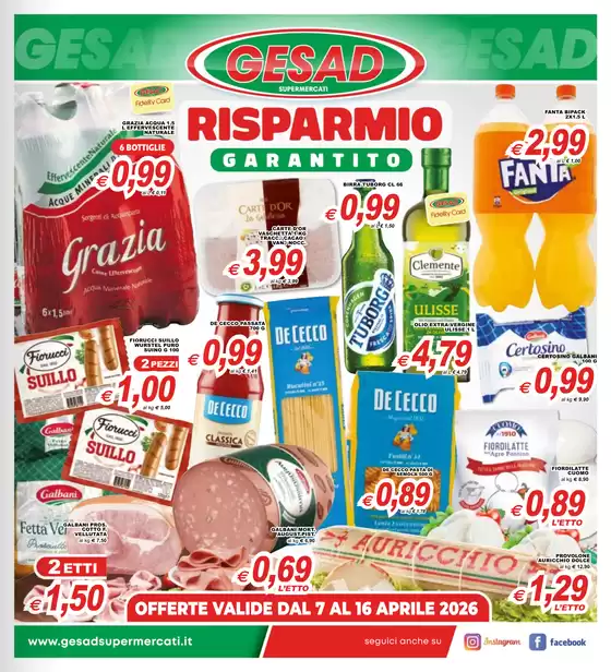 Volantino Gesad Supermercati | Risparmio Garantito | 2026-04-07T00:00:00.000Z - 2026-04-16T00:00:00.000Z