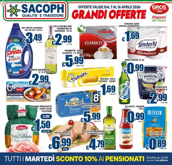 Volantino Sacoph | Grandi offerte | 2026-04-07T00:00:00.000Z - 2026-04-16T00:00:00.000Z