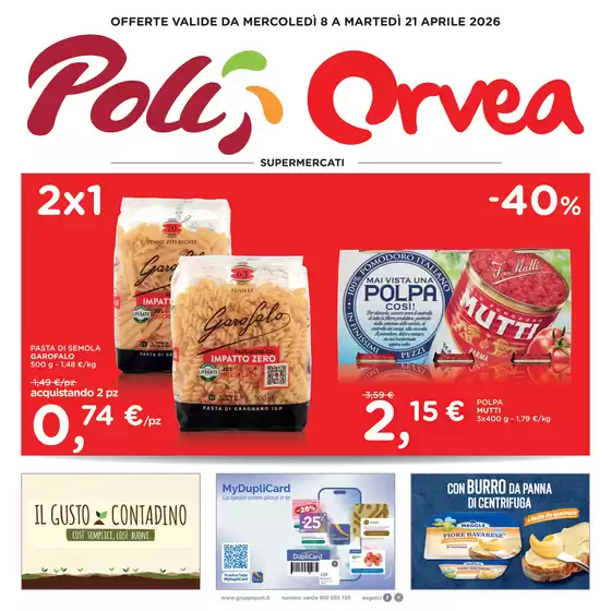 Volantino Orvea | OFFERTE VALIDE DA MERCOLEDÌ 8 A MARTEDÌ 21 APRILE 2026 | 2026-04-08T00:00:00.000Z - 2026-04-21T00:00:00.000Z