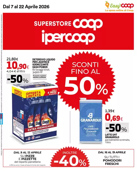 Volantino Ipercoop a Caselle PD | Sconti fino al 50% | 2026-04-07T00:00:00.000Z - 2026-04-22T00:00:00.000Z