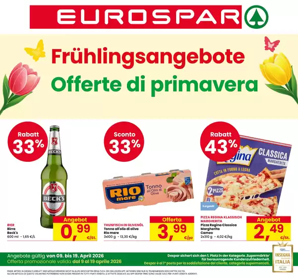 Volantino Eurospar | Offerte di primavera | 2026-04-09T00:00:00.000Z - 2026-04-19T00:00:00.000Z