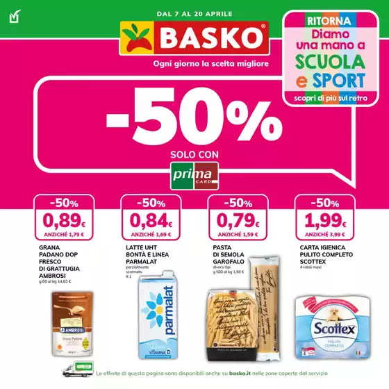 Volantino Basko | Sconto 50% | 2026-04-07T00:00:00.000Z - 2026-04-20T00:00:00.000Z
