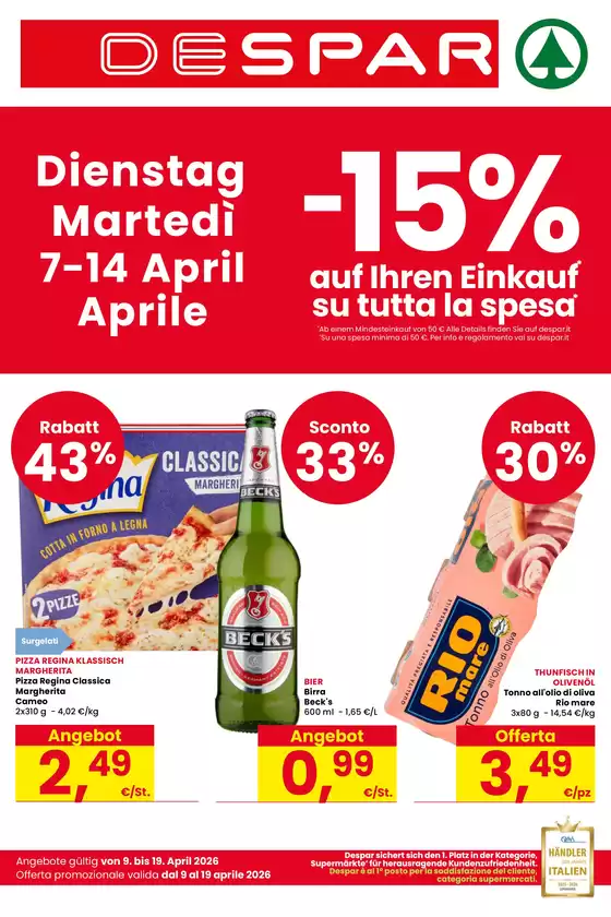 Volantino Despar | -15% | 2026-04-07T00:00:00.000Z - 2026-04-19T00:00:00.000Z