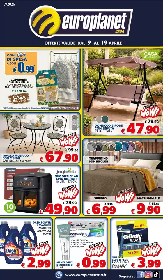 Volantino Europlanet Casa | Offerte dal 9 al 19 Aprile | 2026-04-09T00:00:00.000Z - 2026-04-19T00:00:00.000Z