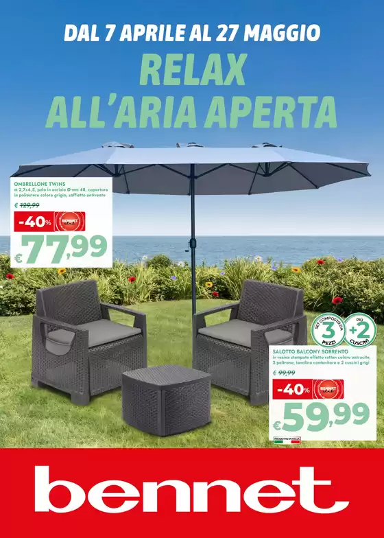 Volantino Bennet | Relax All'aria Aperta | 2026-04-07T00:00:00.000Z - 2026-05-27T00:00:00.000Z