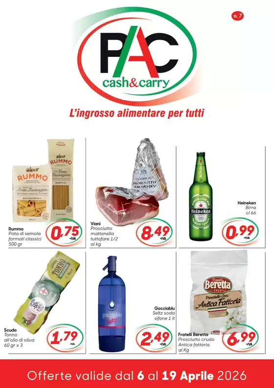 Volantino Pac Cash&Carry | L'ingrosso alimentare per tutti | 2026-04-07T00:00:00.000Z - 2026-04-19T00:00:00.000Z