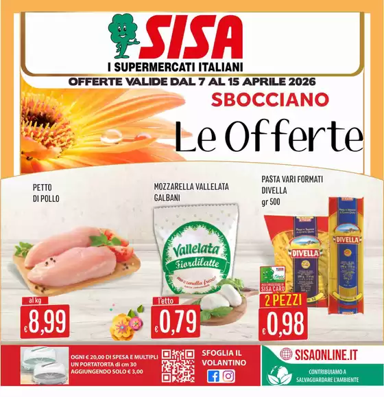 Volantino Sisa | Sbocciano le offerte | 2026-04-07T00:00:00.000Z - 2026-04-15T00:00:00.000Z