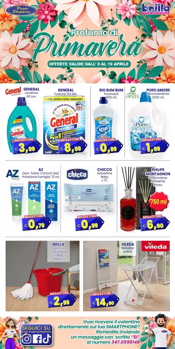 Volantino Punto Shopping Megastore | Profumo di primavera | 2026-04-08T00:00:00.000Z - 2026-04-19T00:00:00.000Z