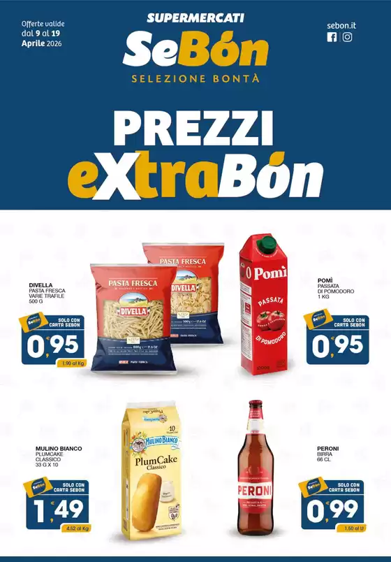 Volantino SeBón a Lissone | Prezzi extrabon | 2026-04-09T00:00:00.000Z - 2026-04-19T00:00:00.000Z