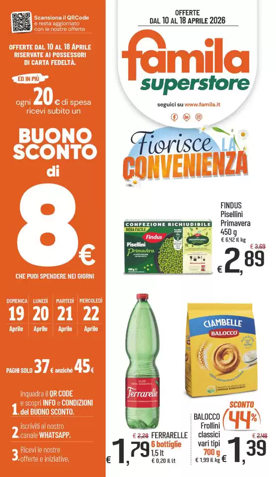 Volantino Famila Superstore | Fiorisce la convenienza | 2026-04-10T00:00:00.000Z - 2026-04-18T00:00:00.000Z