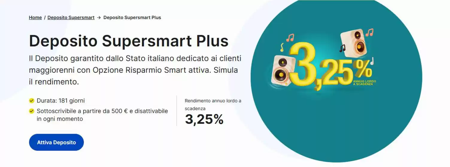 Volantino Poste Italiane a Padova | 3,25% | 2026-04-08T00:00:00.000Z - 2026-10-06T00:00:00.000Z