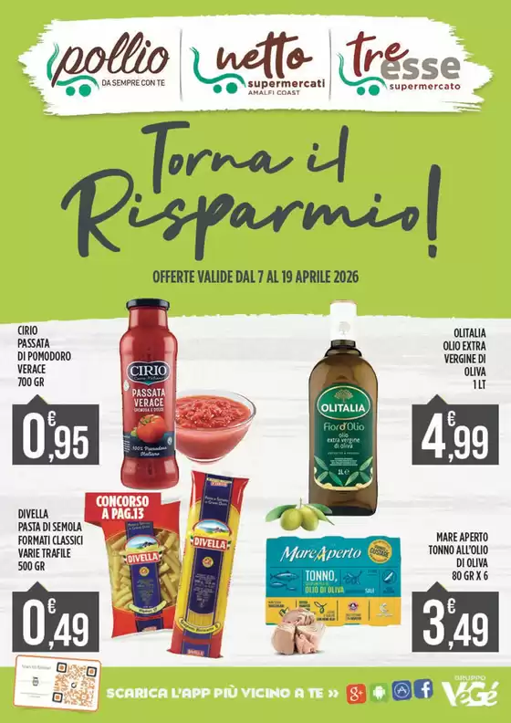 Volantino Supermercato Pollio | Torna il Risparmio! | 2026-04-07T00:00:00.000Z - 2026-04-19T00:00:00.000Z