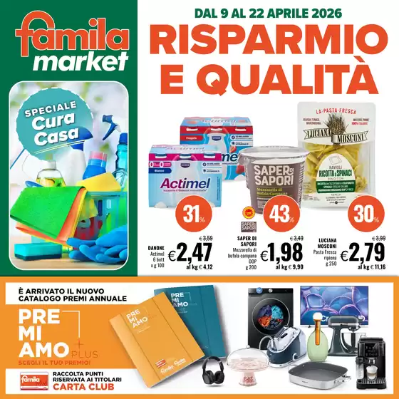 Volantino Famila Market | Risparmio e qualità | 2026-04-09T00:00:00.000Z - 2026-04-22T00:00:00.000Z