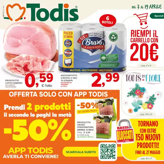 Volantino Todis a Villasanta | Riempi il carrello con 20 euro | 2026-04-07T00:00:00.000Z - 2026-05-27T00:00:00.000Z