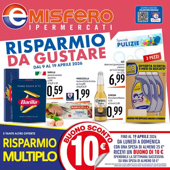 Volantino Emisfero | Risparmio da gustare | 2026-04-09T00:00:00.000Z - 2026-04-19T00:00:00.000Z
