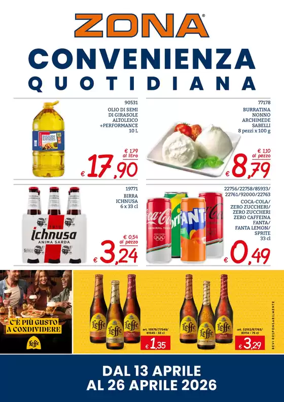 Volantino ZONA | Convenienza quotidiana | 2026-04-13T00:00:00.000Z - 2026-04-26T00:00:00.000Z