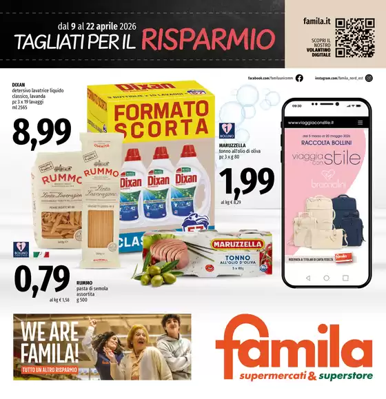 Volantino Famila Superstore | Tagliati per il risparmio | 2026-04-09T00:00:00.000Z - 2026-04-22T00:00:00.000Z