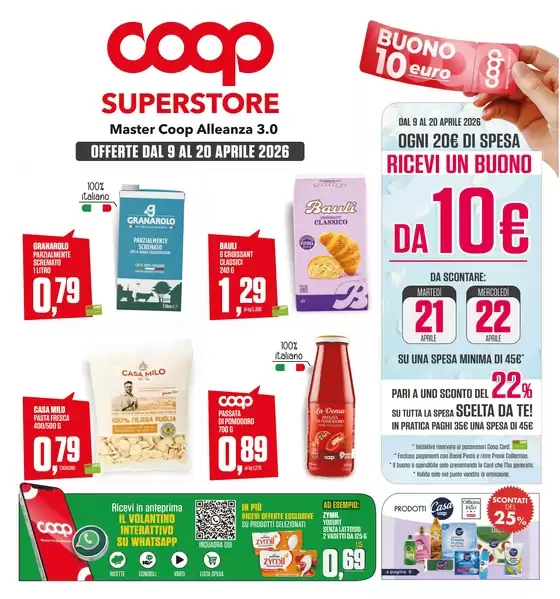Volantino Superstore Coop | OFFERTE DAL 9 AL 20 APRILE 2026 | 2026-04-09T00:00:00.000Z - 2026-04-22T00:00:00.000Z