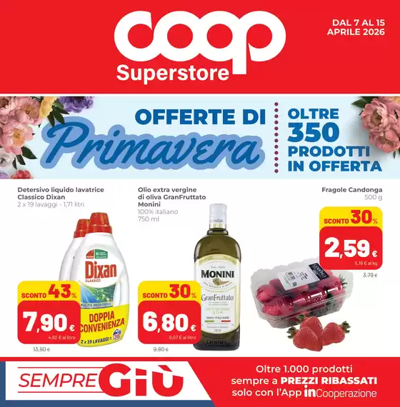 Volantino Superstore Coop | Offerte di primavera | 2026-04-09T00:00:00.000Z - 2026-04-15T00:00:00.000Z