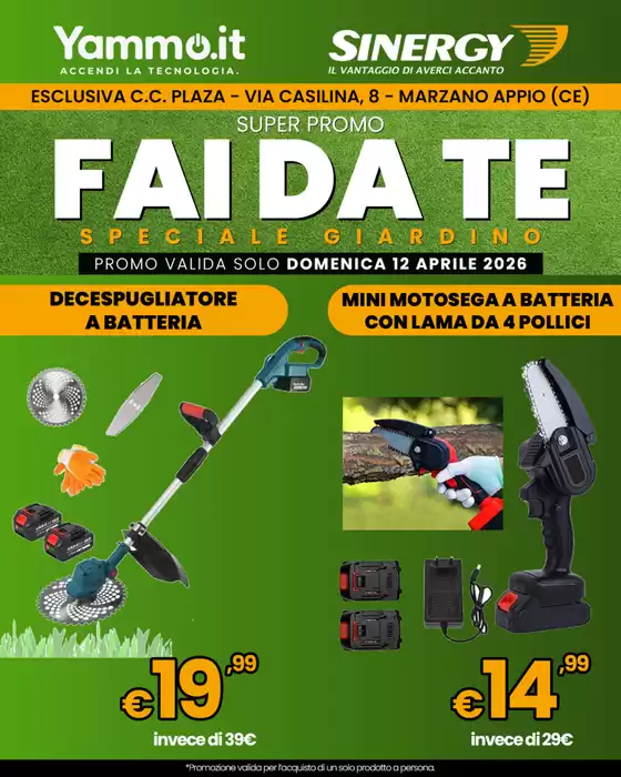 Volantino Yammo a Treviso | Fai da te | 2026-04-12T00:00:00.000Z - 2026-04-12T00:00:00.000Z