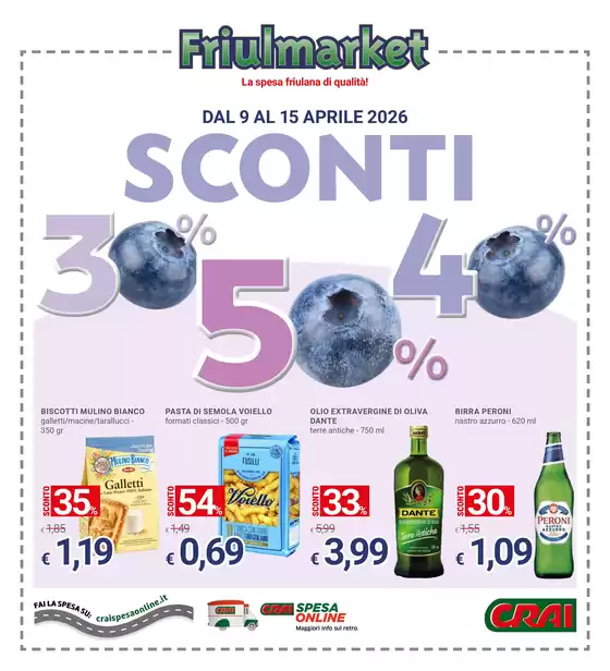 Volantino Friulmarket | Sconti 30% 40% 50% | 2026-04-09T00:00:00.000Z - 2026-04-15T00:00:00.000Z