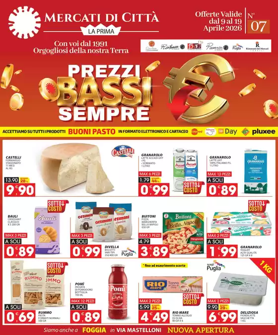 Volantino Mercati di Città | Prezzi bassi sempre | 2026-04-09T00:00:00.000Z - 2026-04-19T00:00:00.000Z