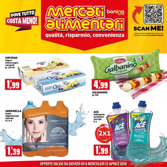 Volantino Mercati Alimentari a Curtatone | Dove tutto costa meno! | 2026-04-09T00:00:00.000Z - 2026-04-22T00:00:00.000Z